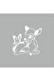 Gazelle And Butterfly Car Sticker 15x15 Cm White
