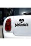63 Şanlıurfa Car Sticker with Heart 20x15 Cm Black - 2