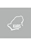 Kars Map Car Sticker 16x15 Cm White