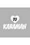 70 Karaman Car Sticker with Heart 20x15 Cm White
