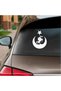 Akıncı And Moon Star Turkish Flag Car Sticker 15x20 Cm White - 2