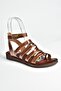 Tan Genuine Leather Women's Sandals K374680403 - 3