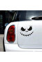 Black Scary Face Car Sticker - 16X13 cm - 2