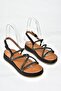 S314002409 Black Stone Detailed Women's Sandals - 8