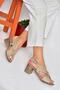 P555450103 Mink Genuine Leather Thick Heeled Women's Shoes - 3