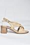 P555450103 Mink Genuine Leather Thick Heeled Women's Shoes - 5