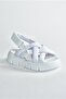 White Fabric Thick Soled Women's Sandals M267083104 - 7
