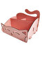 Pink Cat Patterned Wooden Pen Holder Organizer Desktop Organizer - 3