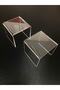 Transparent Plexi Riser Display Stand 8x8 Cm Bathroom Kitchen Organizer, Spice Stand - 3