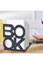 4 Pieces (black) Book Written Metal Book Support - Book Holder - Home and Office Decorative Accessory - 3