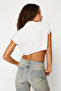 Ecru Front Pocket Crop Regular Regular Fit Woven Shirt Twoss24Go00046 - 6