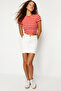 Red-White Striped Baby Overlock Detailed Fitted Crop Knitted Blouse TWOSS23BZ00506 - 2