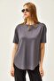 Women's Smoked Modal Button Soft Textured Six Oval T-Shirt TSH-19000771 - 5