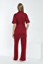Pregnant and Maternity Pajamas Set with Front Tie Collar - 6