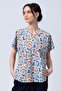 Pios Women's Colorful Dog Pattern Lycra Uniform-Scrubs-Single Top