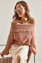 Women's Dark Powder Degaje Collar Sweater 40981004 - 7