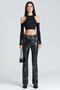 1650 Corded Off-the-Shoulder Black Crop - 3
