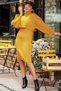 Half Sleeve Hair Braided Turtleneck Loose Cut Sweater U Thick Strap Ribbed Dress Double Knitwear Suit - 3
