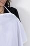 Stroller Cover and Nursing Cover Set of 2 Plain White Hospital Issue 100% Cotton Muslin Fabric - 6