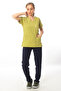 Top Pistachio Green Bottom Navy Blue Premium Fabric Lycra Surgical Doctor Nurse Scrubs Jersey Suit - 7