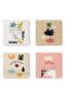 4-Piece Minimal Design Bohemian Digital Printed Zippered Chair Cushion Set - 4
