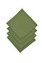 4 Pieces Green Color Fabric Serving-Presentation Napkin 1st Quality Duck Linen Fabric (DARK-FREE FABRIC)