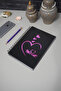 Swan Love Design Black Wooden Cover Notebook Agenda - Diary - Unlined Notebook - Gift for Lover