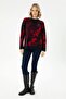 Women's Navy Blue Crew Neck Sweater - 2