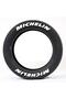 Michelin White Tire Lettering 2.5 cm Original Product 4 Pieces + Adhesive Glue