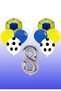 Yellow Navy Blue Football Themed Balloon Set Party Supplies Yellow Navy Blue Balloon - Age 8