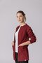 Bergama Women's Long Sleeve Claret Red Single Top Lycra - Zippered - Doctor Nurse Uniform - Scrubs