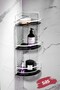 Adhesive Crystal Shelf Hanging Bathroom Organizer Shampoo Holder Corner Shelf Lk-03 Bs