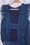 1-8 Years Stylish Girl's Front Ruffle Denim Capri Suit 3123 - 4