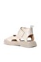 Women's Genuine Leather Summer Comfortable Lightweight Casual Sandals Beige 281Za20755 - 2