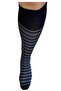 Italian Mercerized Men's 2-Piece Knee-Length Striped 200 Needle Thin Fabric Special Boxed - 8