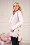 Women's Button Detailed Casual Ecru Sweater - 3
