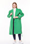women's midi oversize wool Stamp coat - Benetton Green - 6