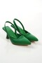 GREEN SKIN WOMEN'S DECOLTE HEELED STILETTO SHOES - 2