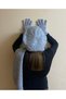 Women's Gray Beret - Set of Scarf and Gloves, Winter Set of 3 - Teacher's Day Gift - 3