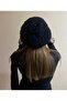 Women's Winter Black Color Patterned Beret and Scarf Set 2 Pieces - Hat - Valentine's Day Gift - 3