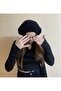 Women's Winter Black Color Patterned Beret and Scarf Set 2 Pieces - Hat - Valentine's Day Gift - 4
