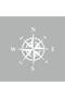 Compass Car Sticker 17x17 Cm White
