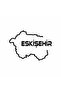 ملصق سيارة بخريطة Eskişehir مقاس 18x13 سم باللون الأسود