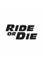 ملصق سيارة Ride Or Die مقاس 18x8 سم باللون الأسود