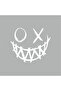 Devil Smiling Face Car Sticker 14x12 Cm White