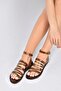 Tan Genuine Leather Women's Sandals K374680403