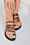 Tan Genuine Leather Women's Sandals K374680203