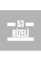 53 Rizeli Car Sticker 16x9 Cm White