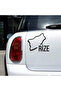 Rize Map Car Sticker 17x14 Cm Black - 2