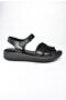 P540001203 Black Genuine Leather Women's Sandals - 6